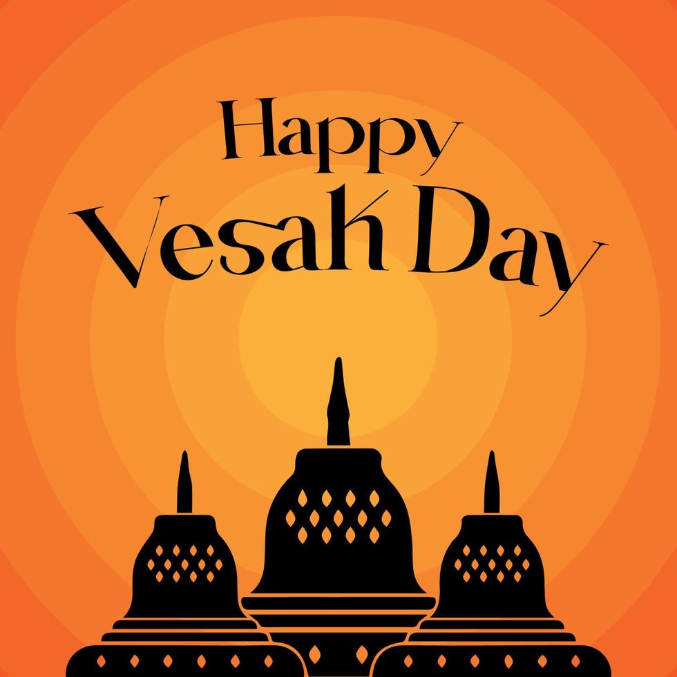 Happy Vesak Day Poster Background vector