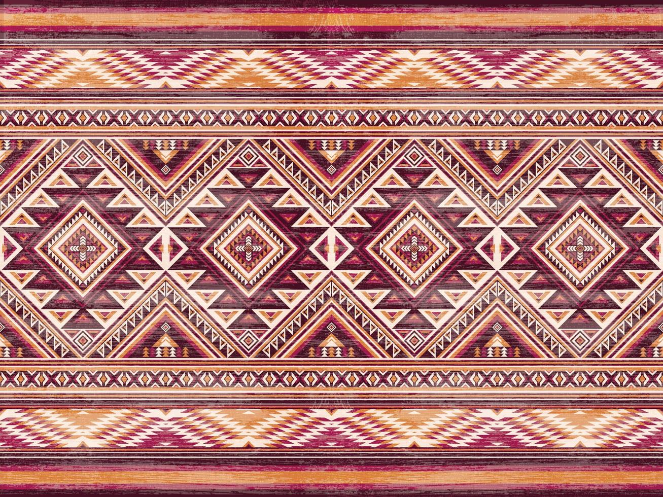 Native american indian ornament pattern geometric ethnic textile texture tribal aztec pattern navajo mexican fabric seamless Vector decoration fashion