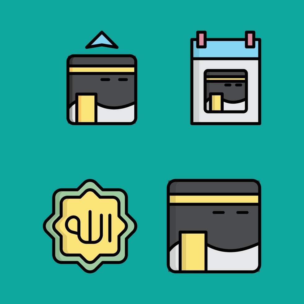 Ramadan Icon Set for your Presentation, Web Design, App Design. vector