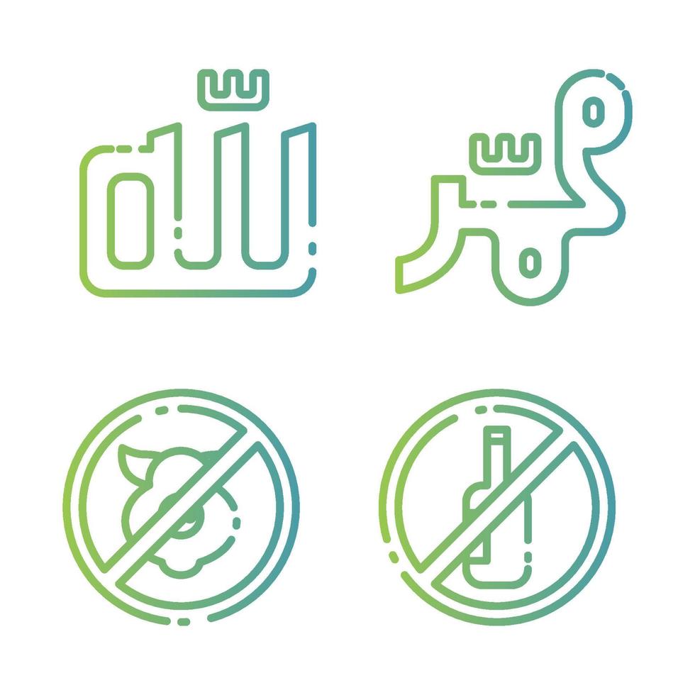 Ramadan Icon Set for your Presentation, Web Design, App Design. vector