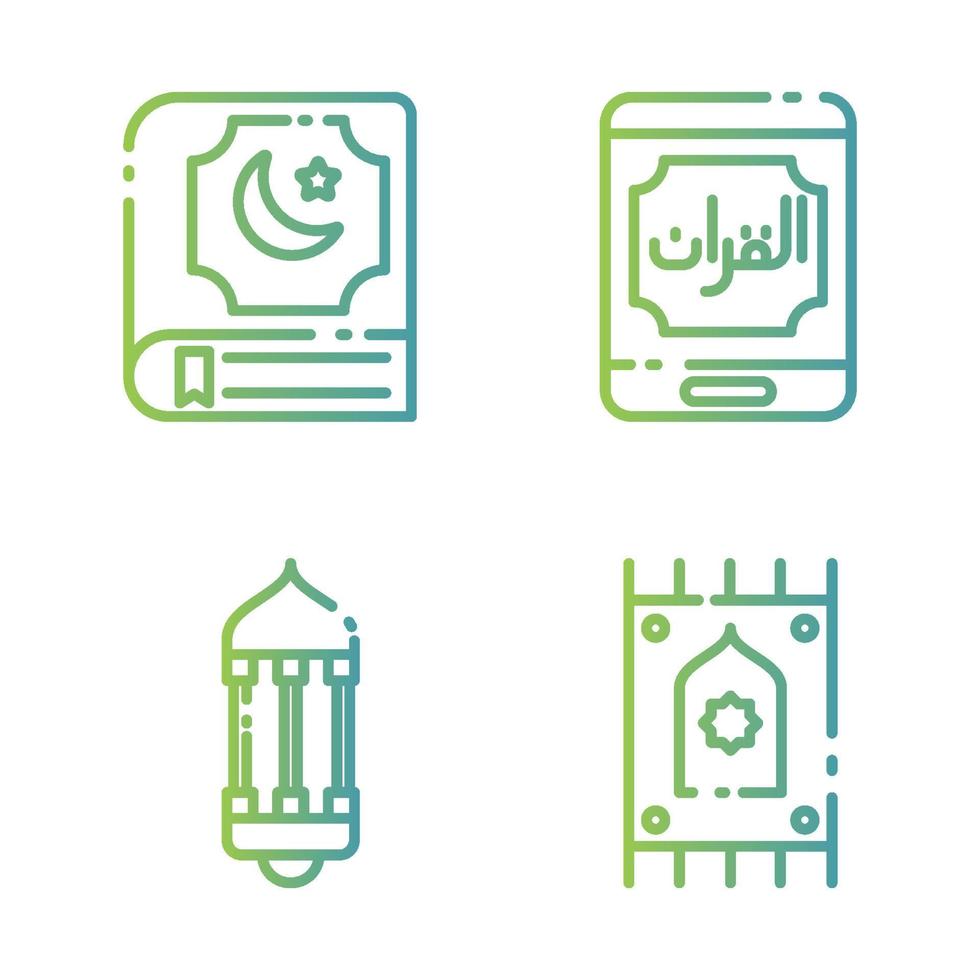 Ramadan Icon Set for your Presentation, Web Design, App Design. vector