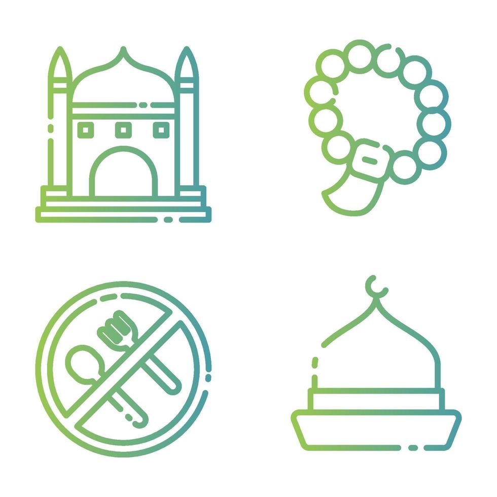 Ramadan Icon Set for your Presentation, Web Design, App Design. vector