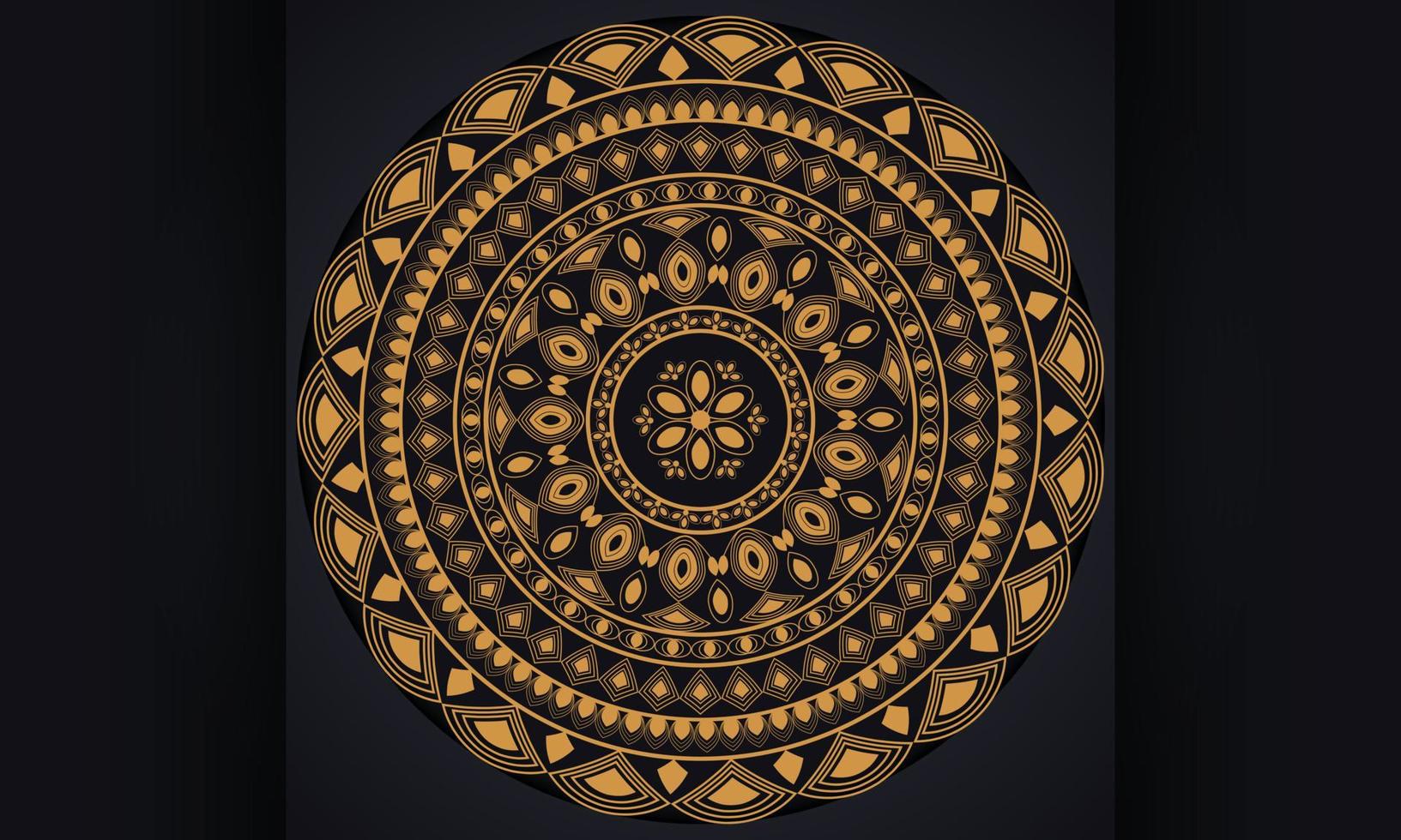 Mandala pattern vector design.Background with golden ornament.