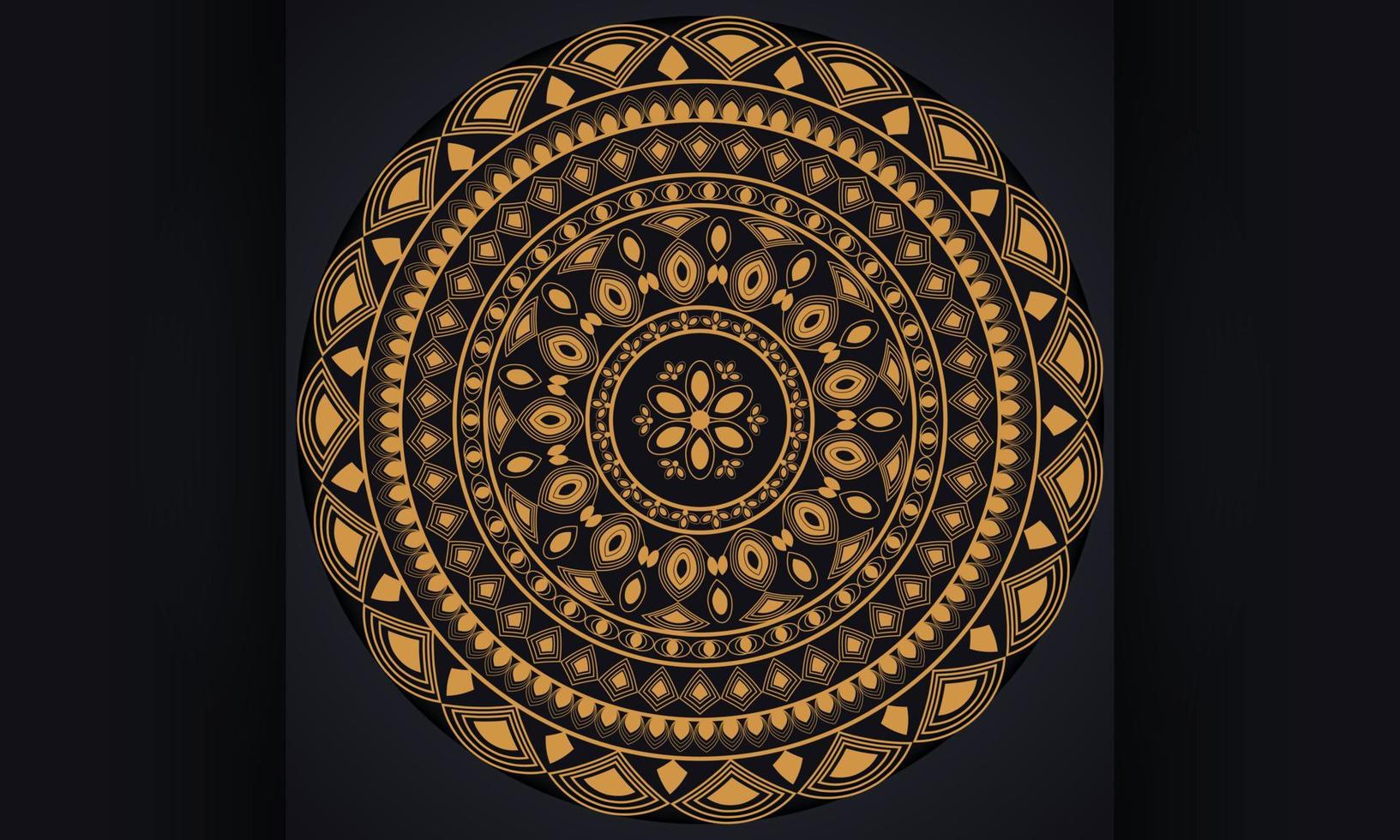 Mandala pattern vector design.Background with golden ornament.