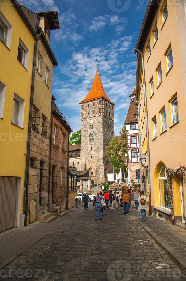 Old medieval Tower Tiergartnertorturm, Nurnberg, Bavaria, Germany photo