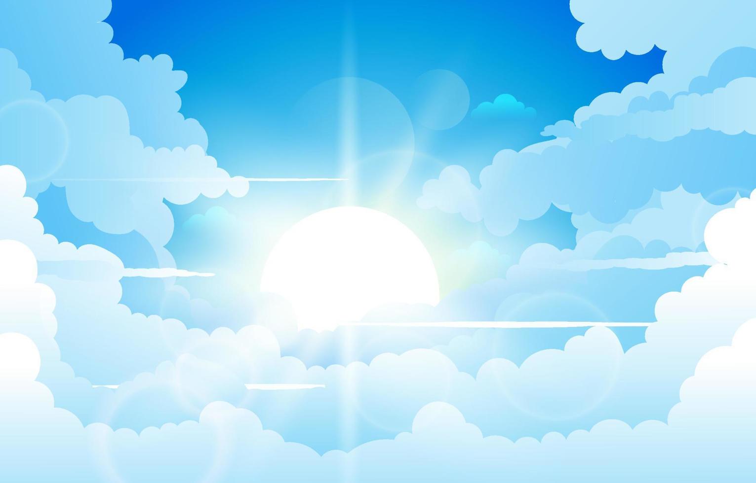 Beautiful Blue Sky Background vector