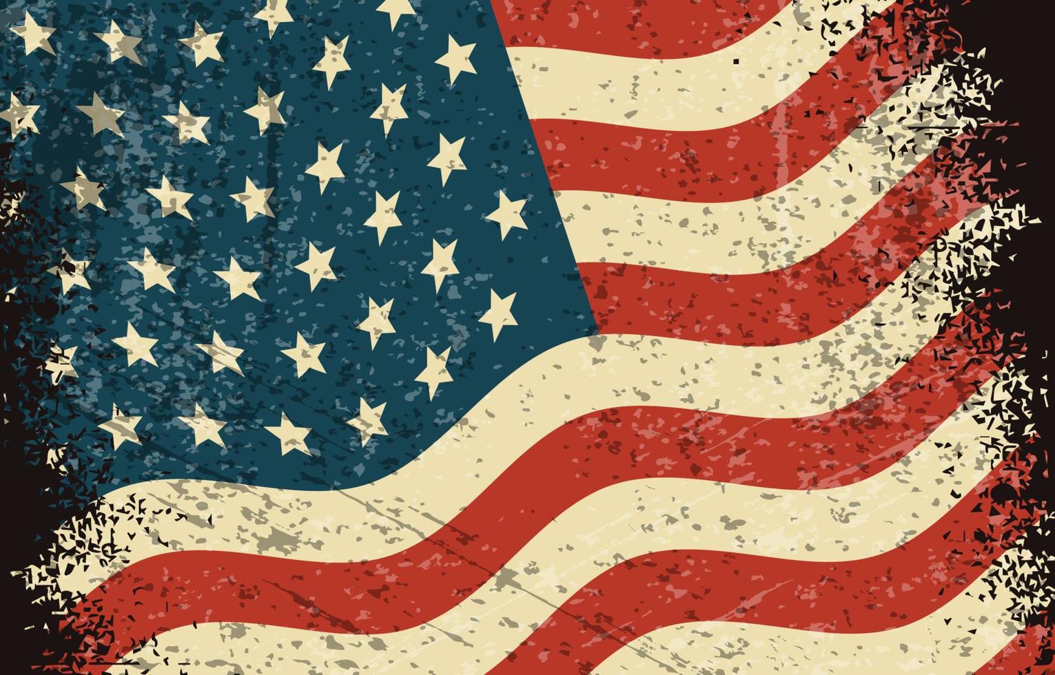 Elegant Distressed American Flag Concept vector