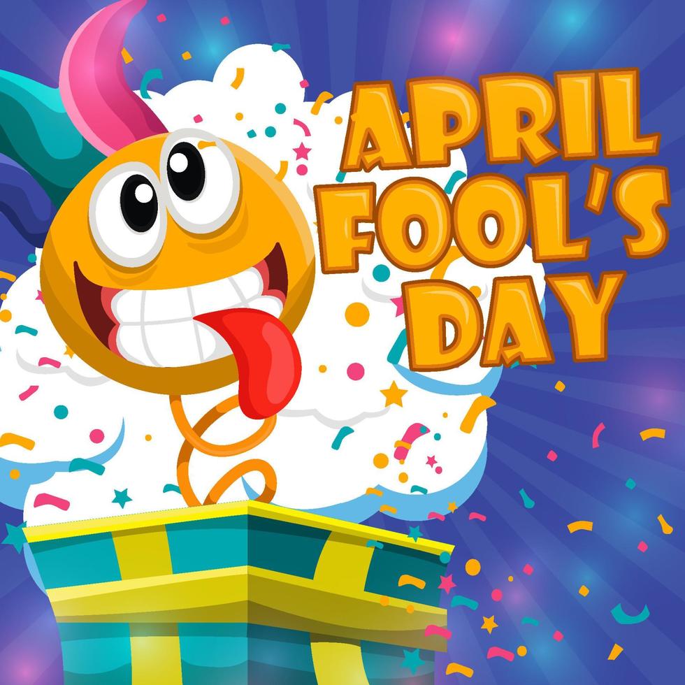 April Fools Day Background Concept vector