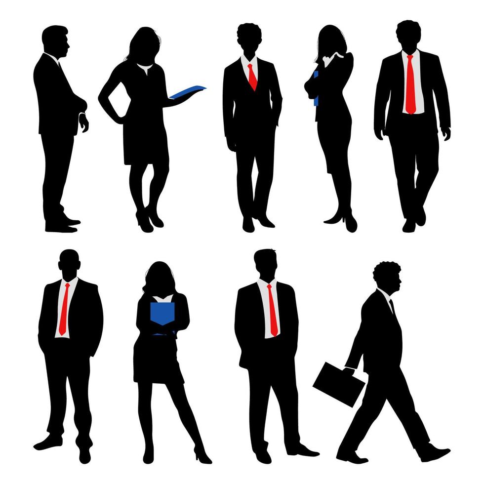 Business People Silhouettes vector