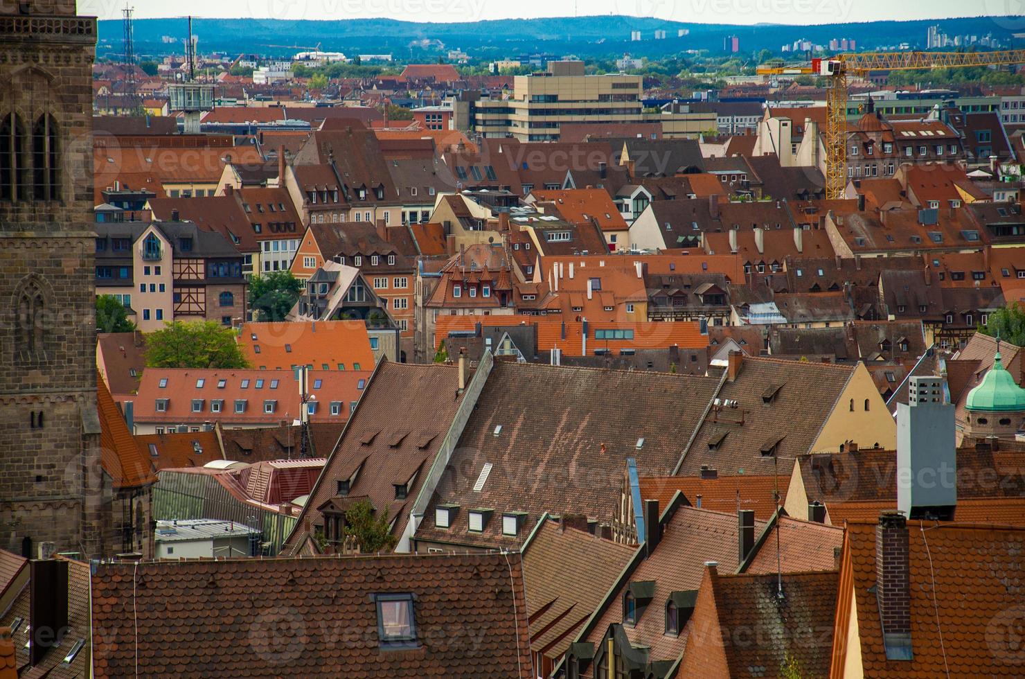 Panoramic view of historic old city of Nuremberg Nurnberg, Germany photo