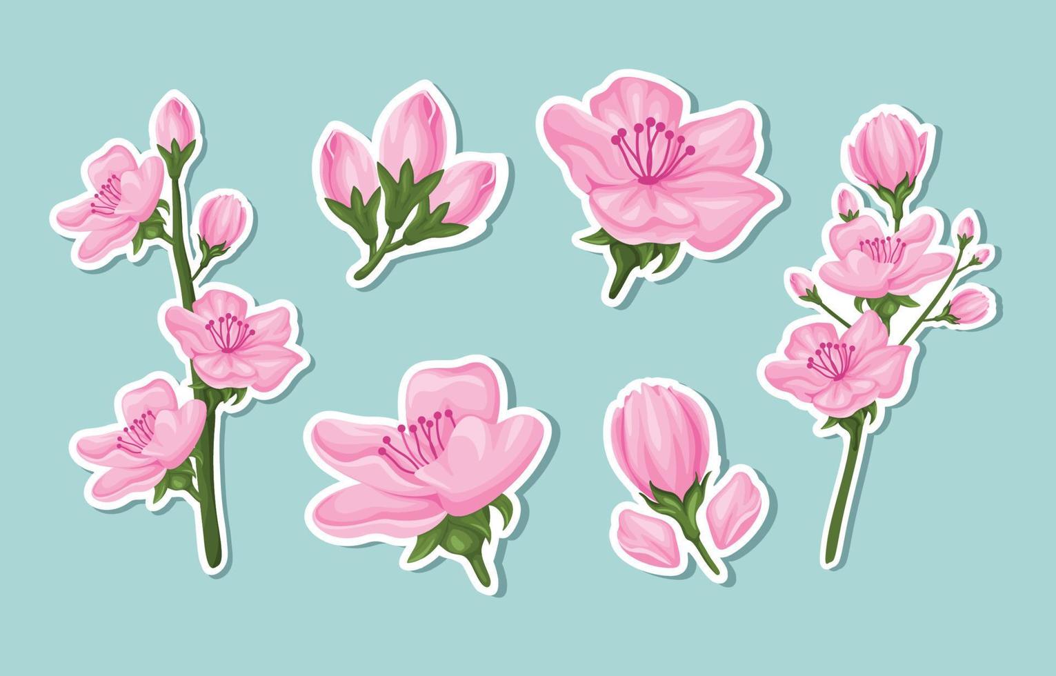 Cherry Blossom Sticker vector