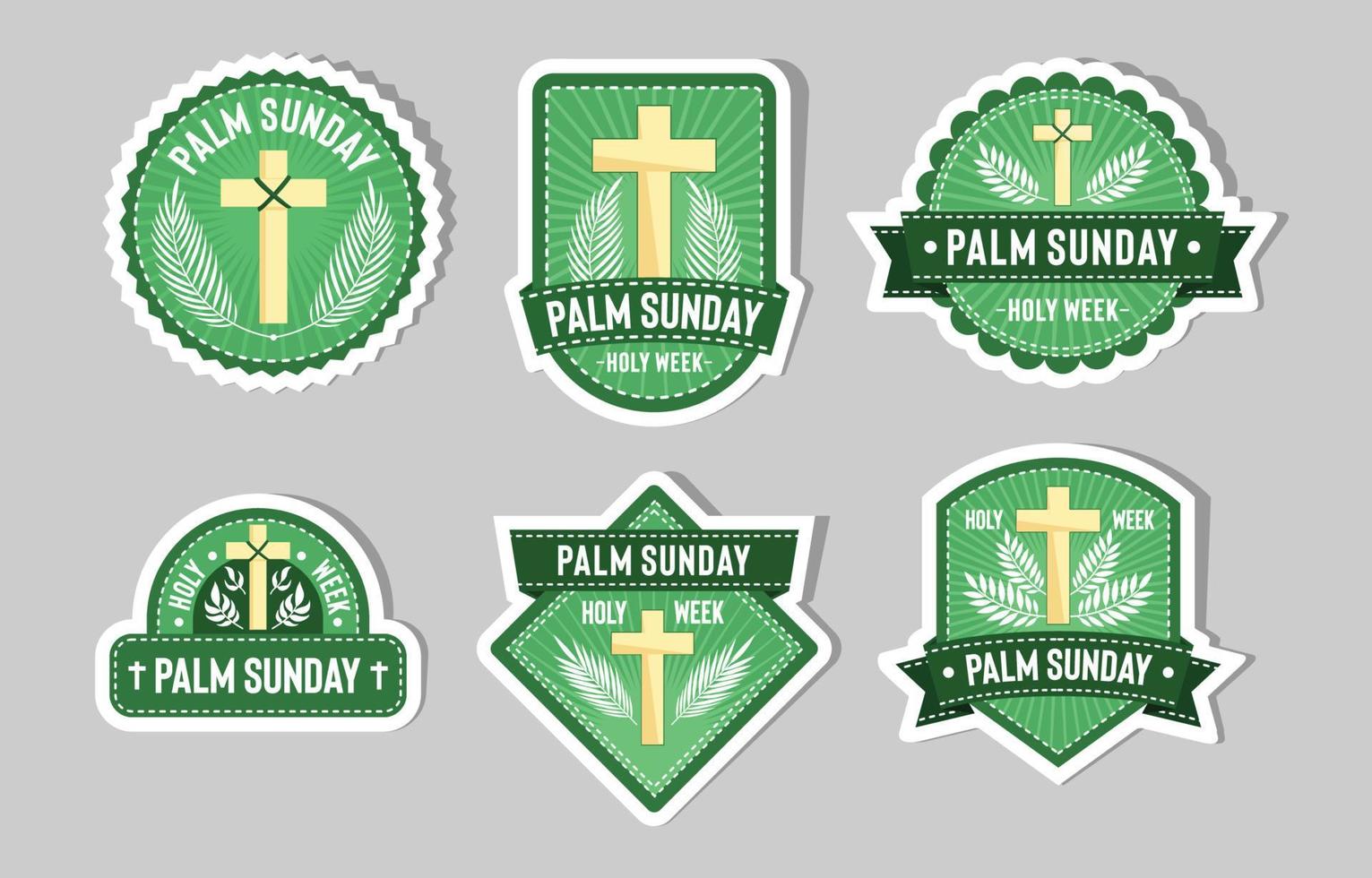 Happy Palm Sunday Label vector