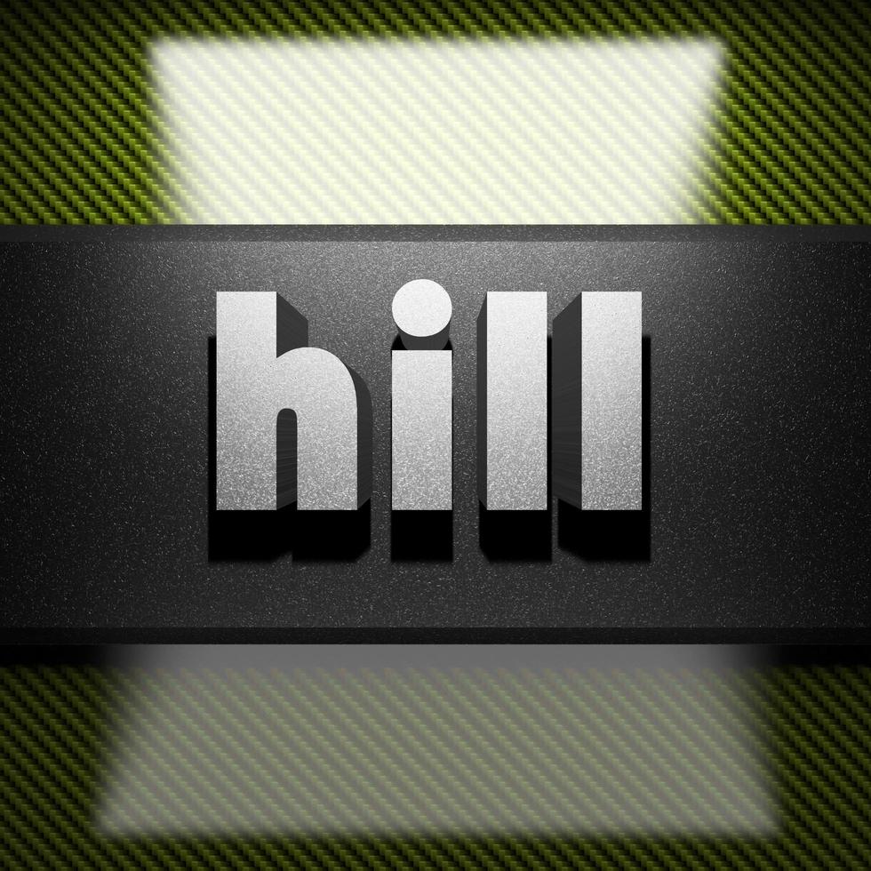 hill word of iron on carbon photo