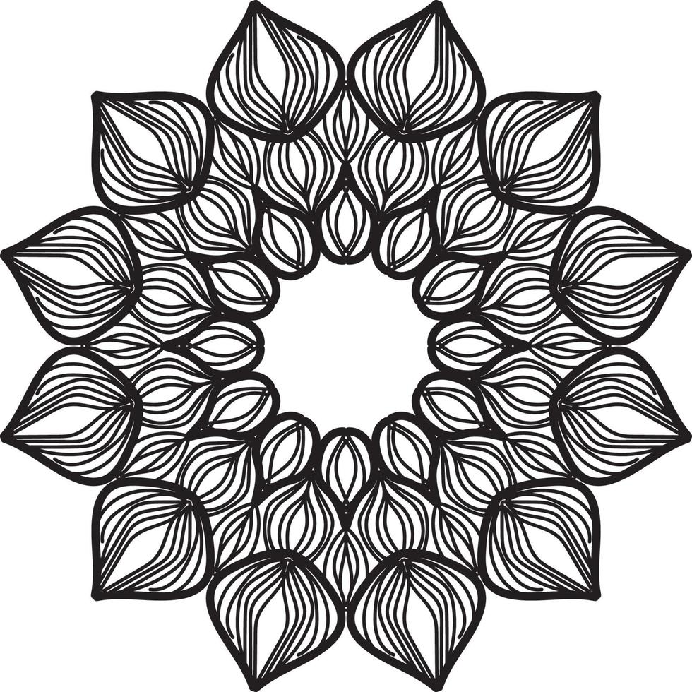 Mandala flower in ethnic style vector