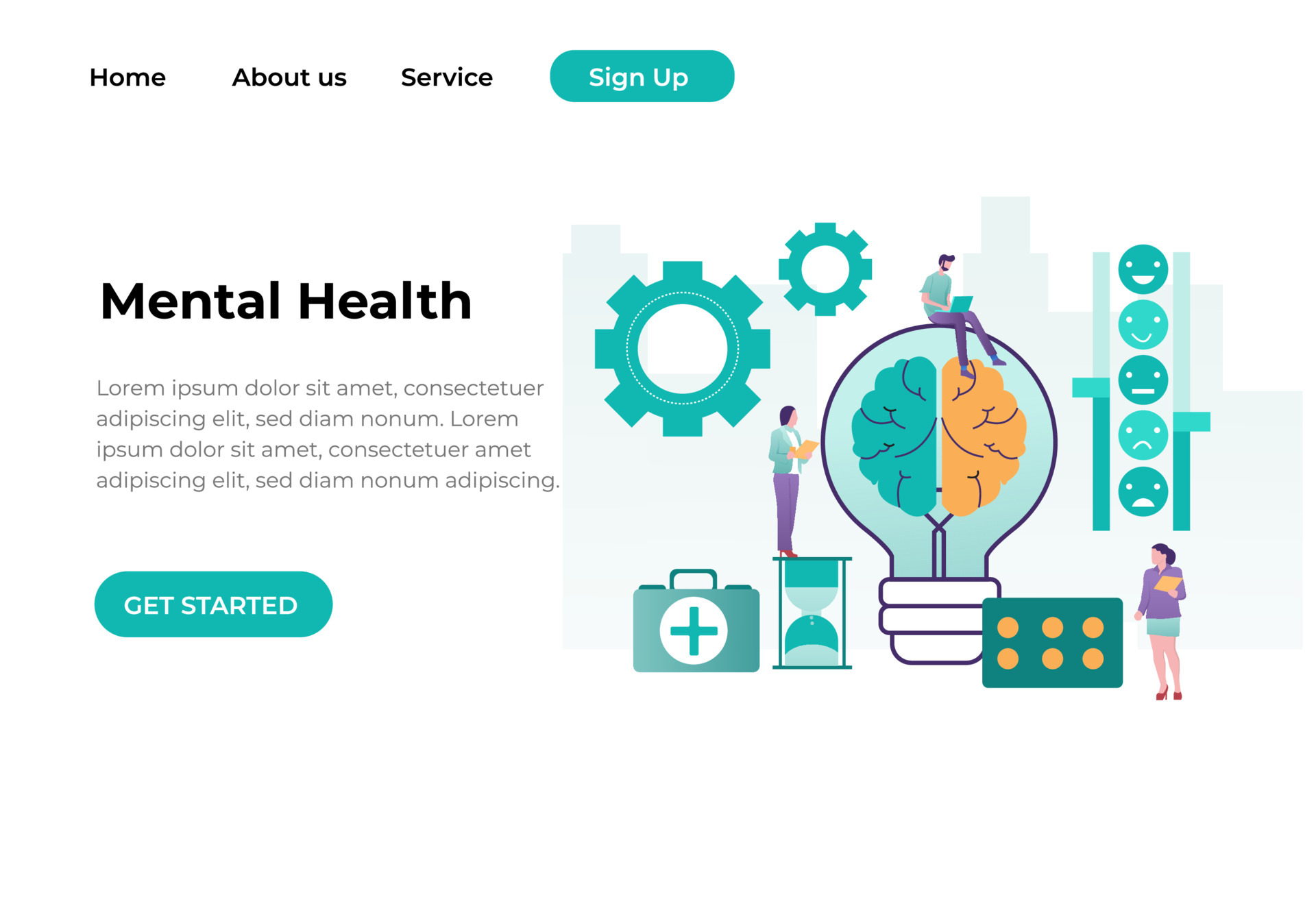 unique-modern-flat-design-concept-of-mental-health-for-website-and