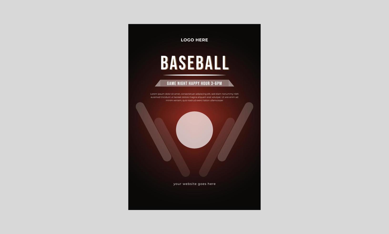 volante de la liga de béisbol, plantilla de afiche de béisbol, una ilustración de volante de fiesta de béisbol, vector eps 10. archivo eps contiene.