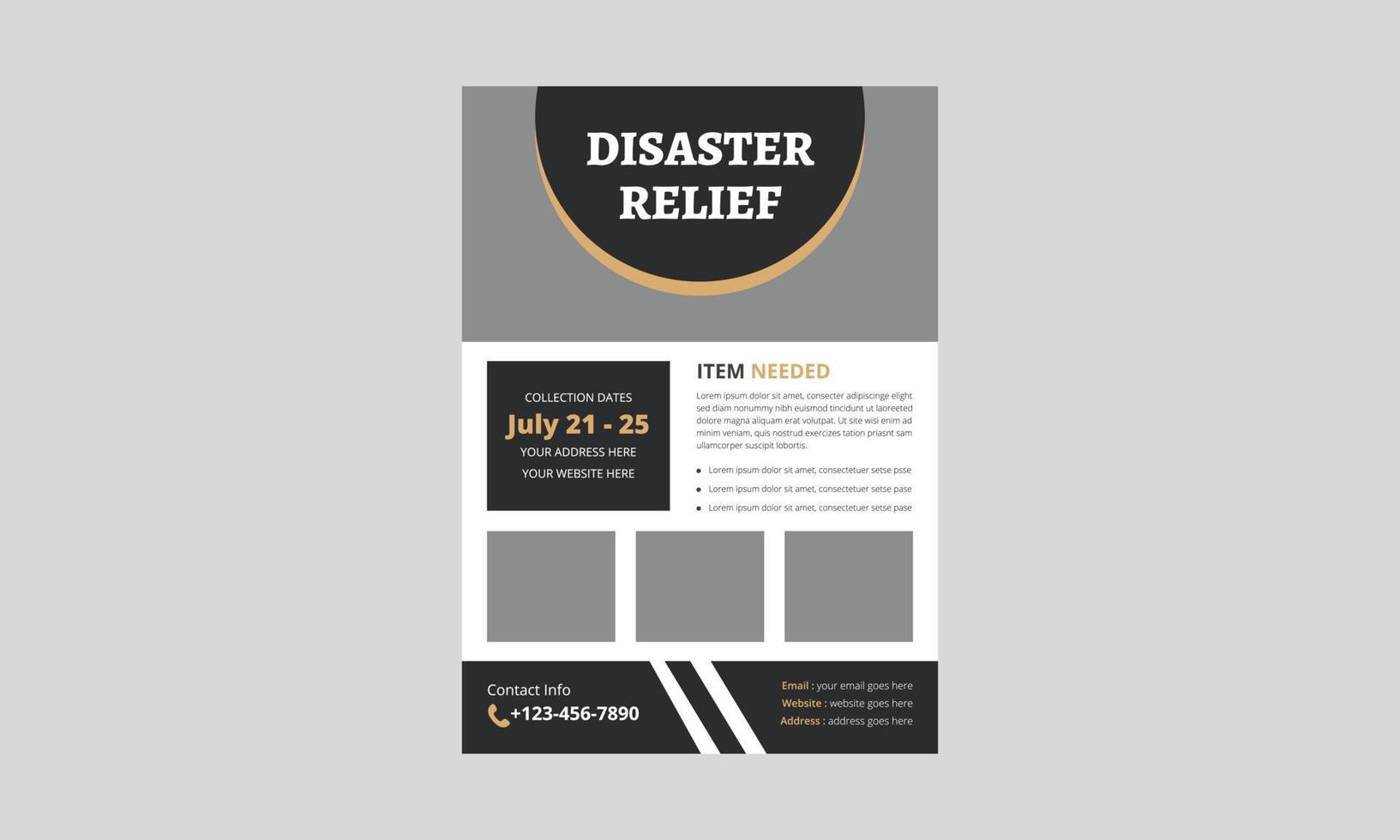 Disaster Relief flyer design template. Hurricane Relief flyer design. charity relief poster leaflet template. a4 template, brochure design, cover, flyer, poster, print-ready vector