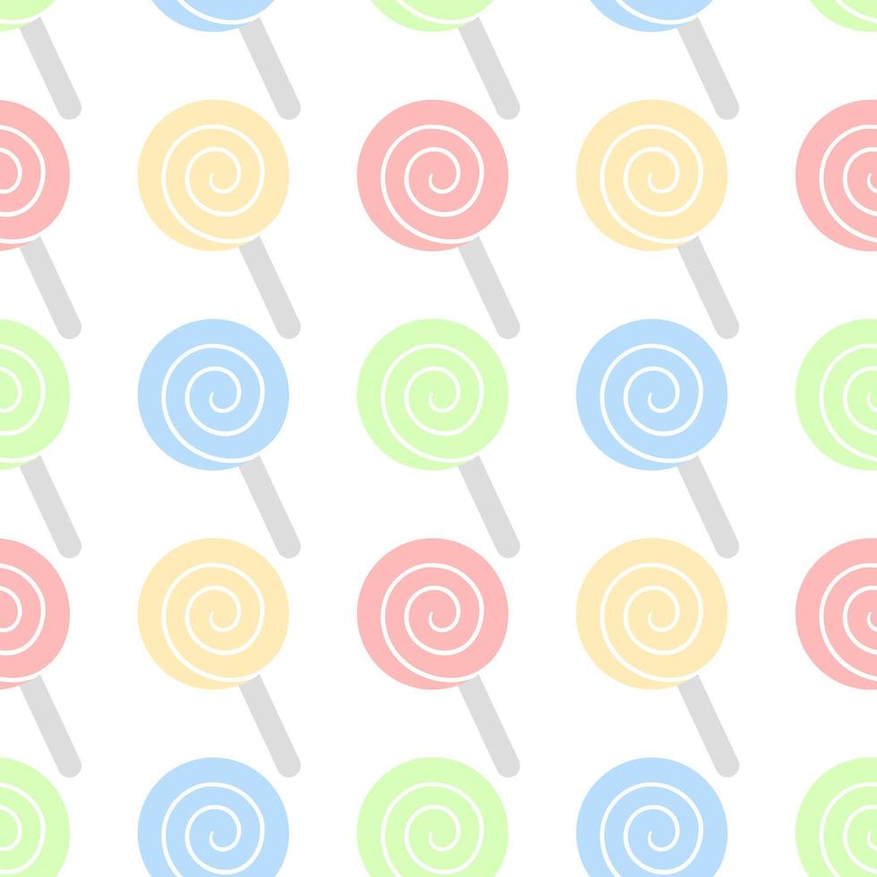 seamless pattern of colorful lollipops vector