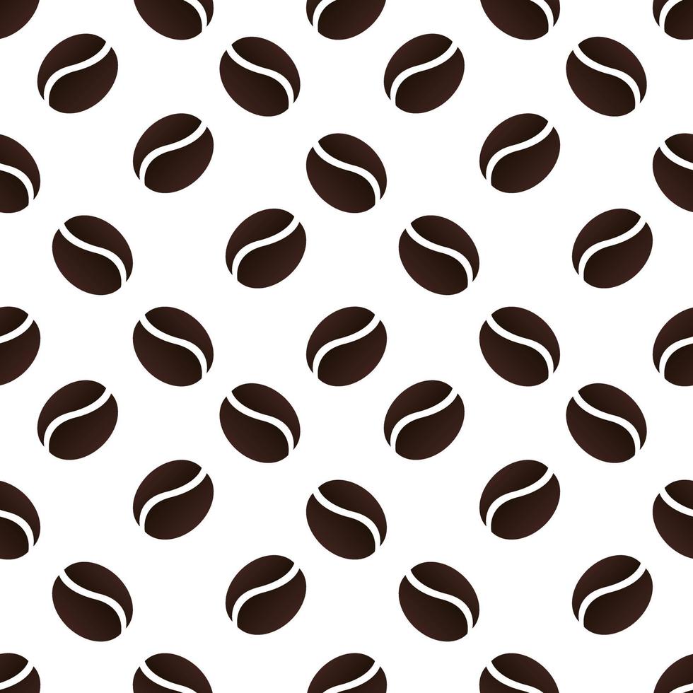 seamless pattern of coffee beans vector