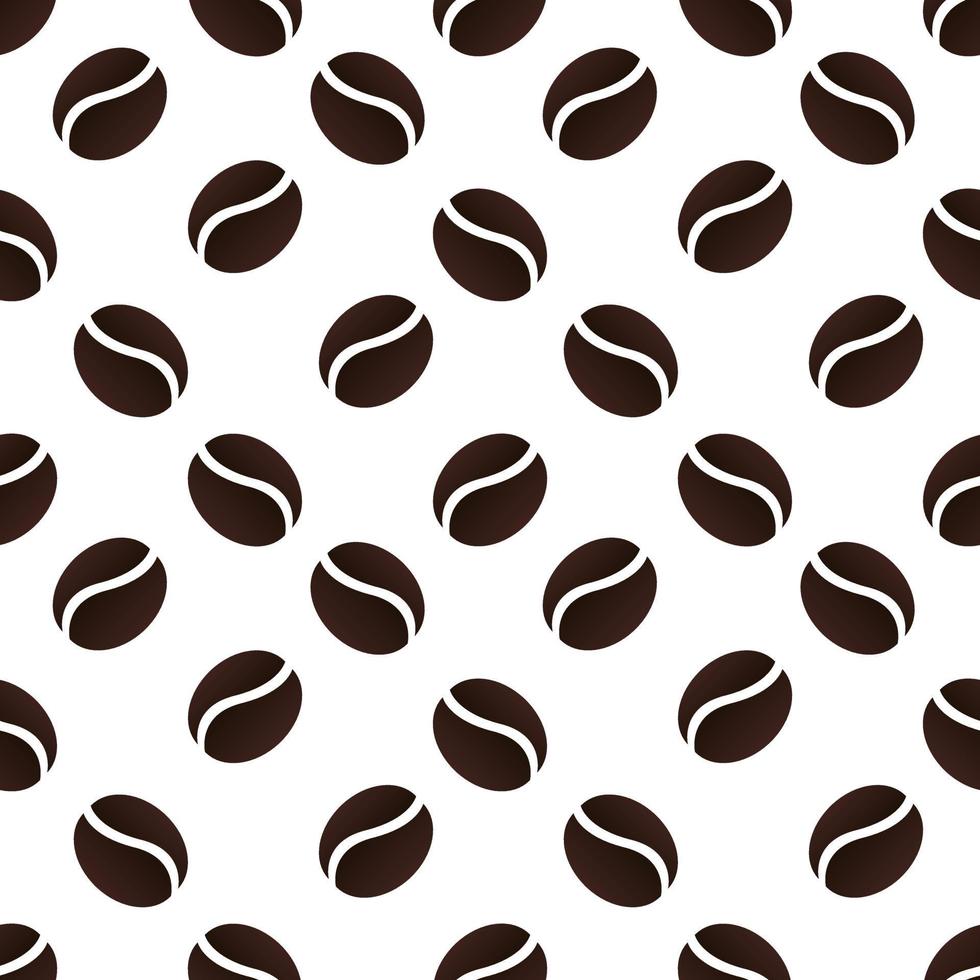 seamless pattern of coffee beans vector