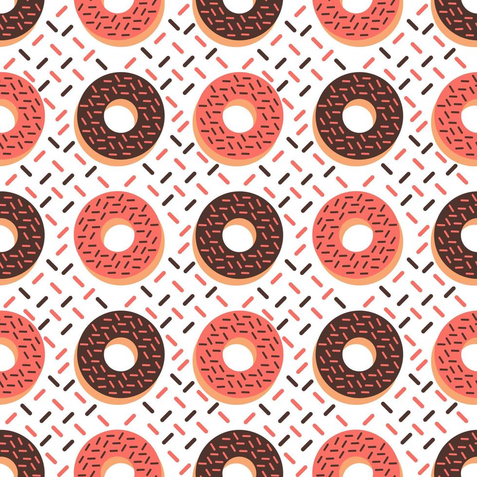 seamless pattern of donuts 2 vector
