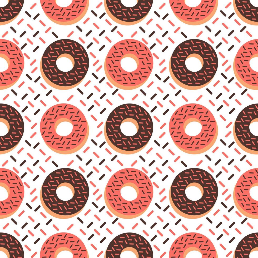 seamless pattern of donuts 2 vector