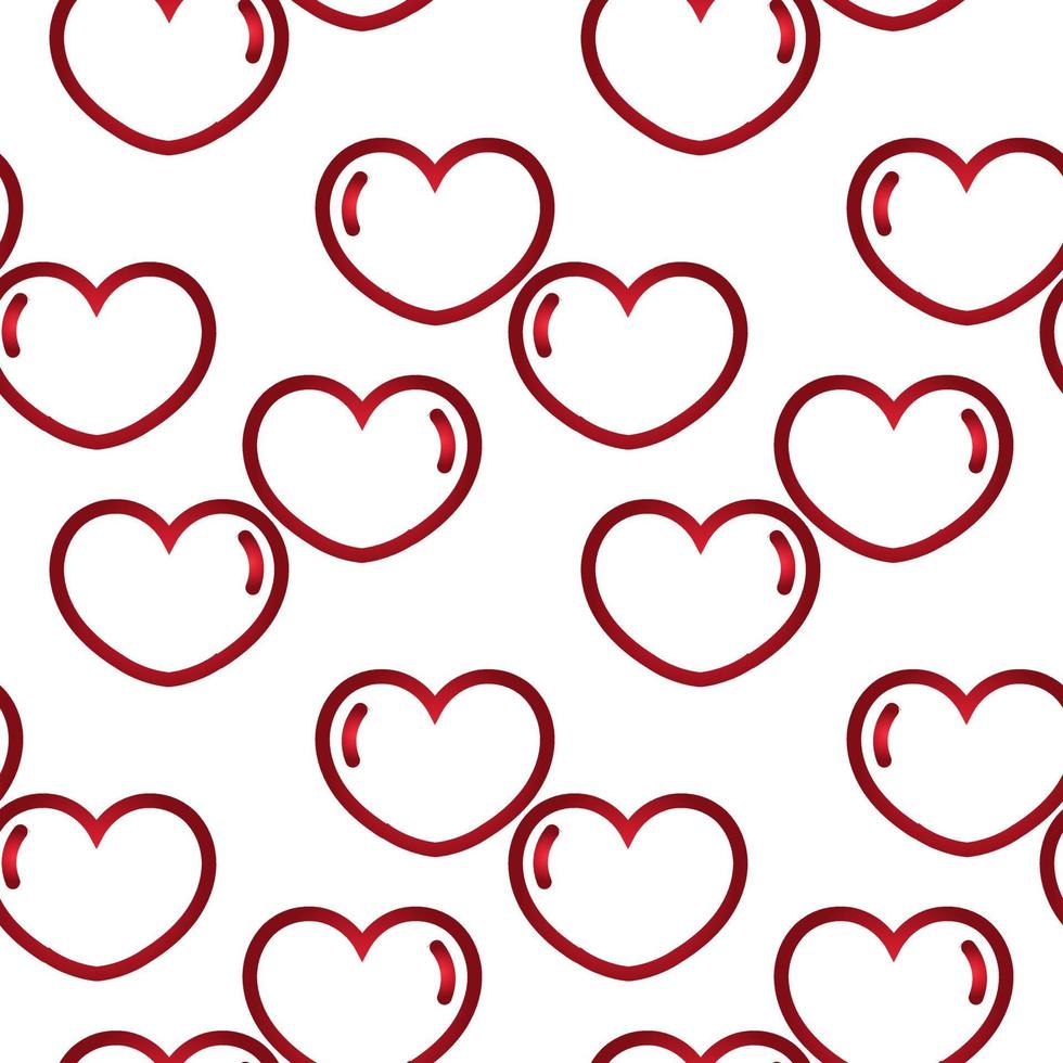 heart seamless pattern in elegant red gradient 2 vector