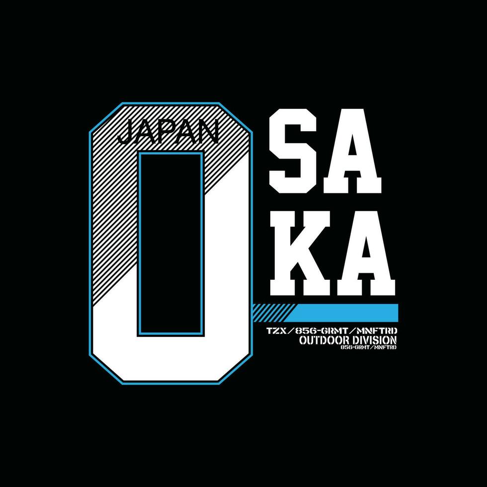 Osaka element of men fashion and modern city in typography graphic design.Vector illustration.Tshirt,clothing,apparel and other uses vector