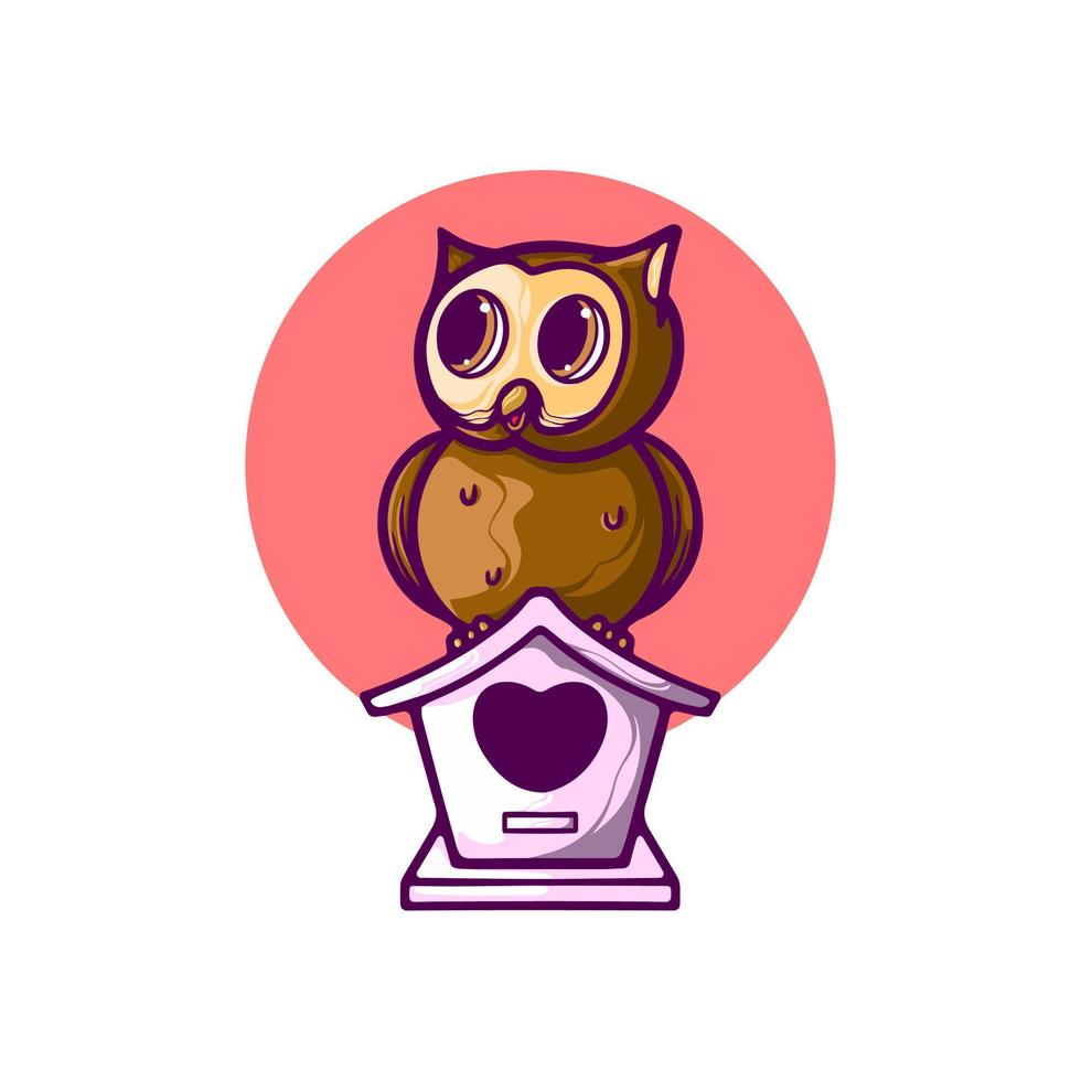 Owl Cartoon Character vector