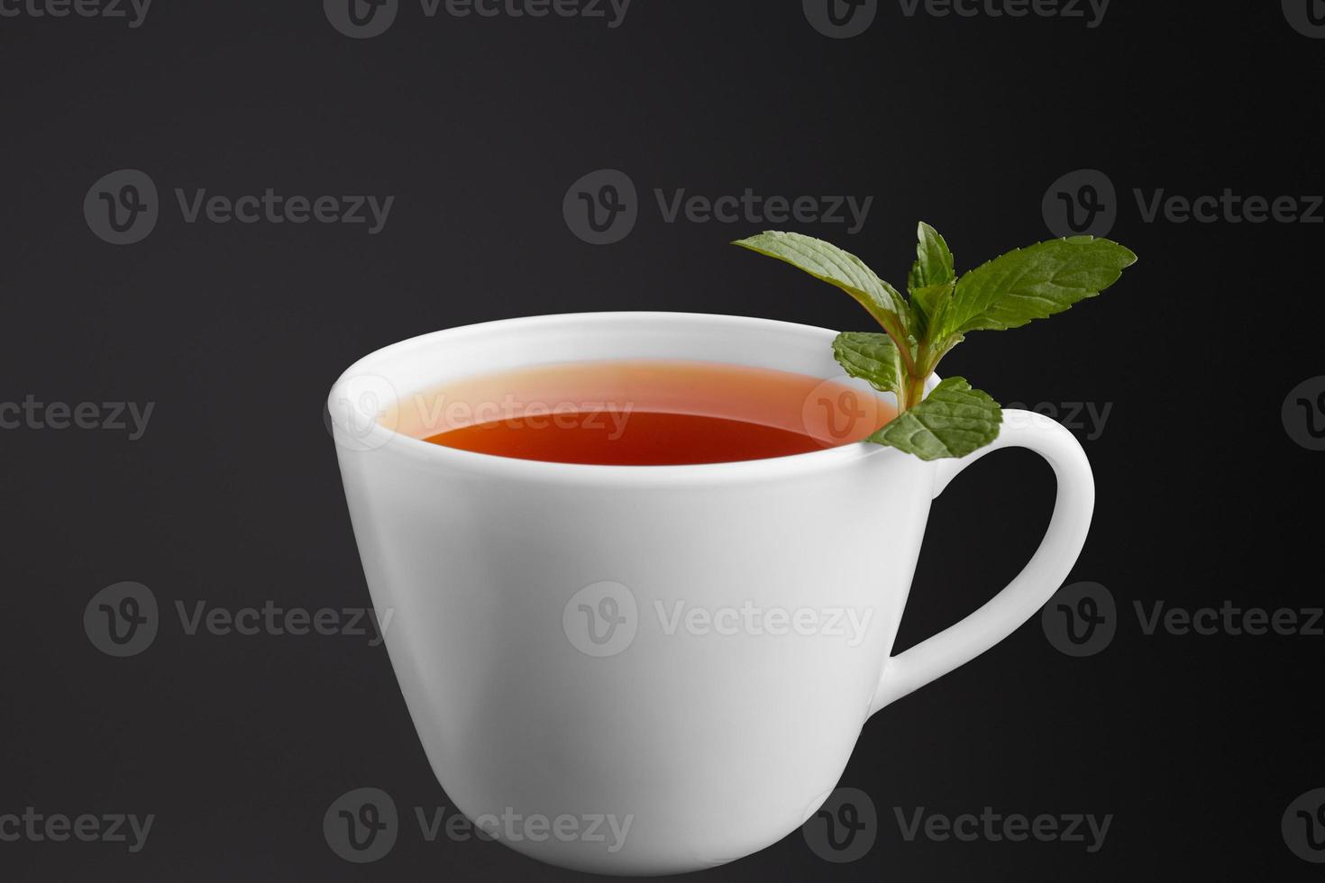 tea cup with mint photo