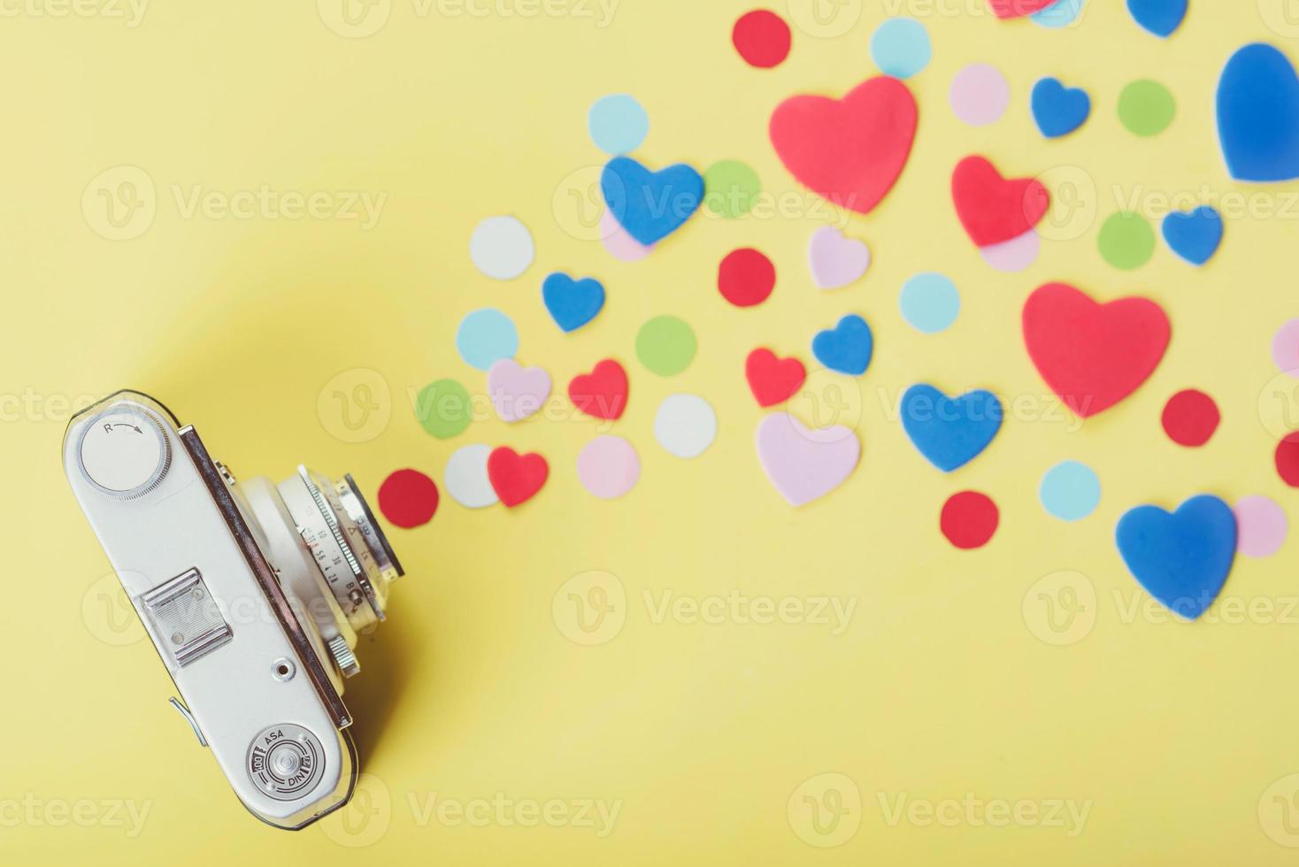 Photo camera with hearts