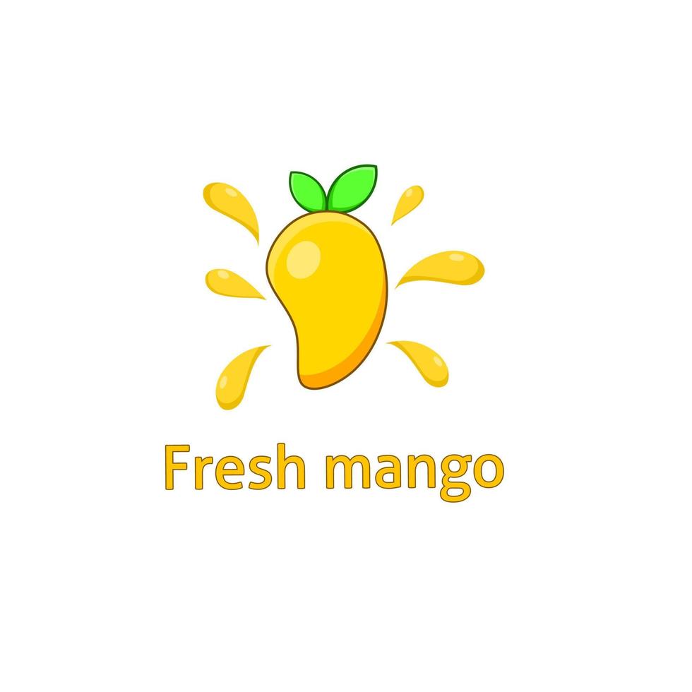 Template logo fresh mango vector