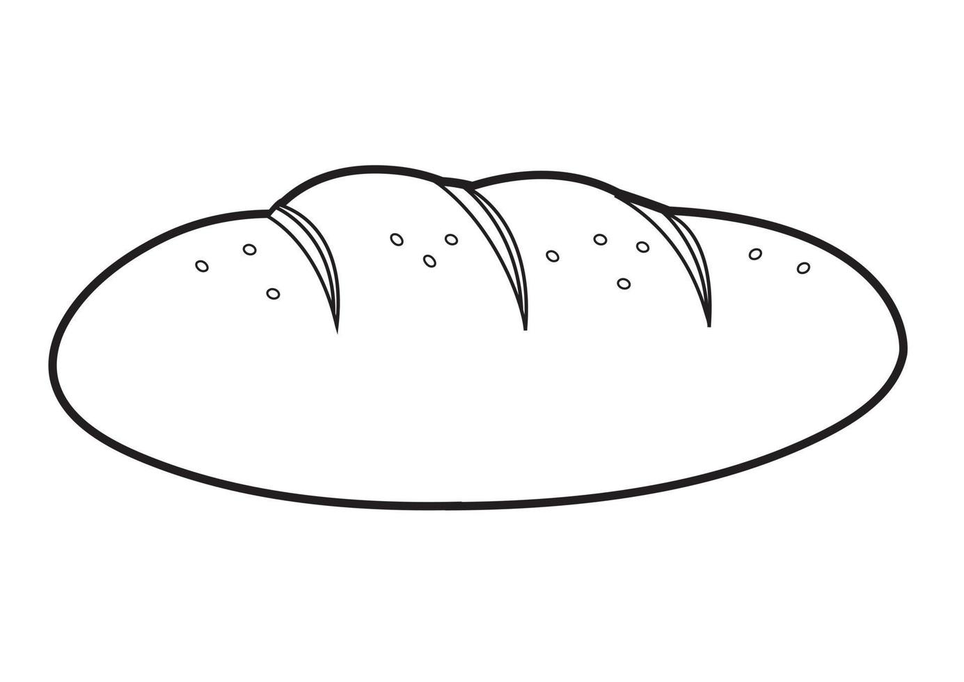 Black and White French Bread vector