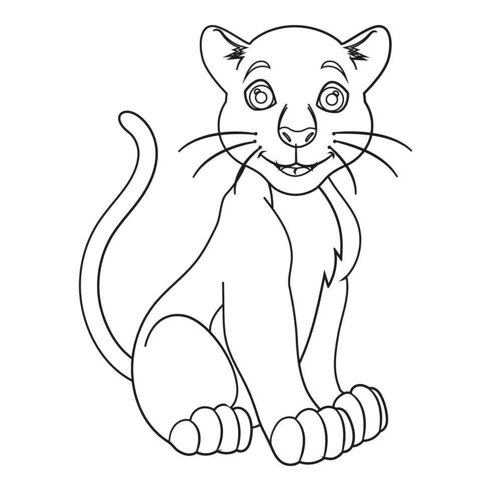 Black and White Panther vector