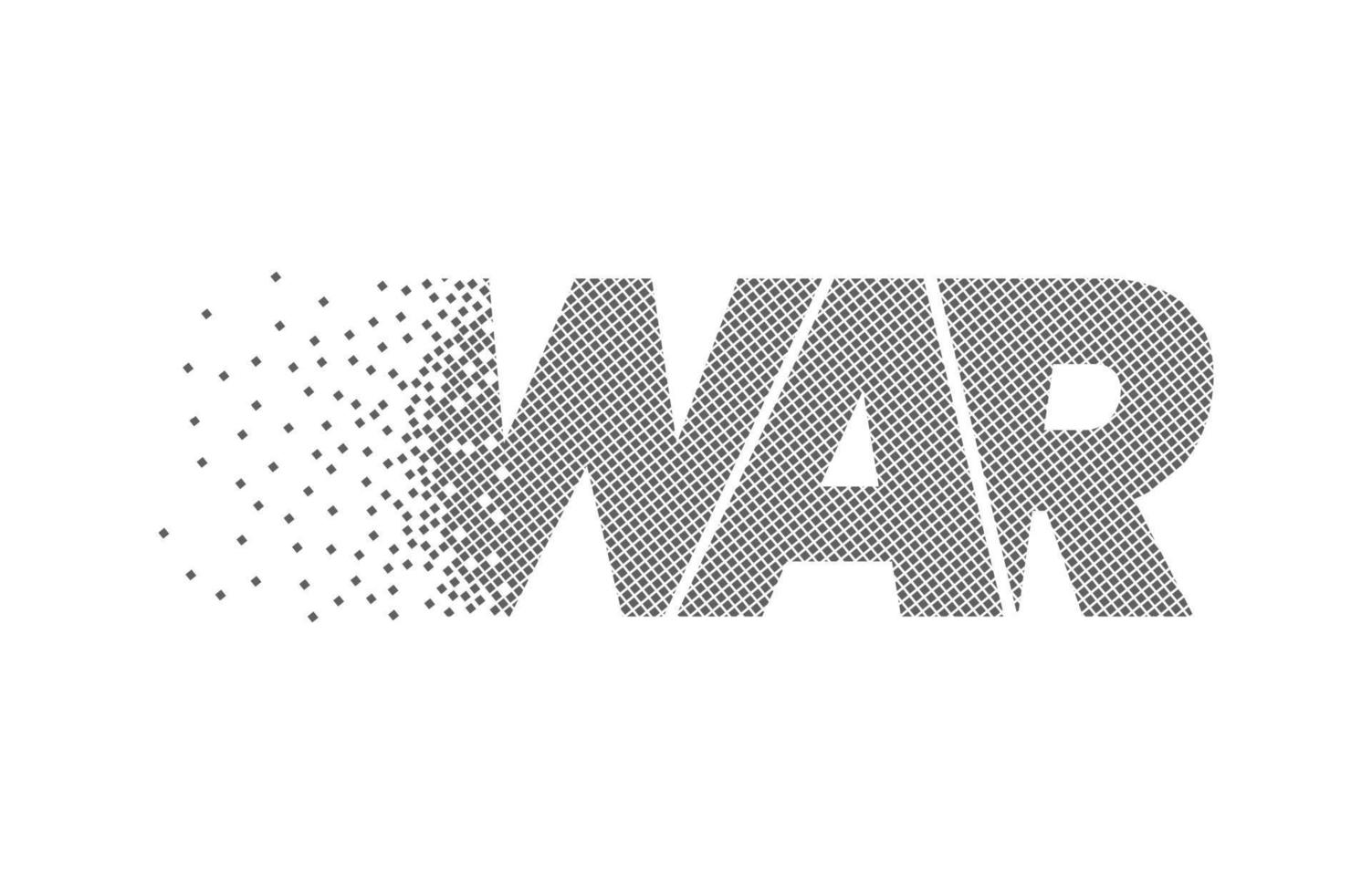 War type icon animated pixel dot art. War type pixel flat-solid. Dissolved and dispersed moving dot art. Unifying and integrative pixel motion. Modern icon connection points. vector