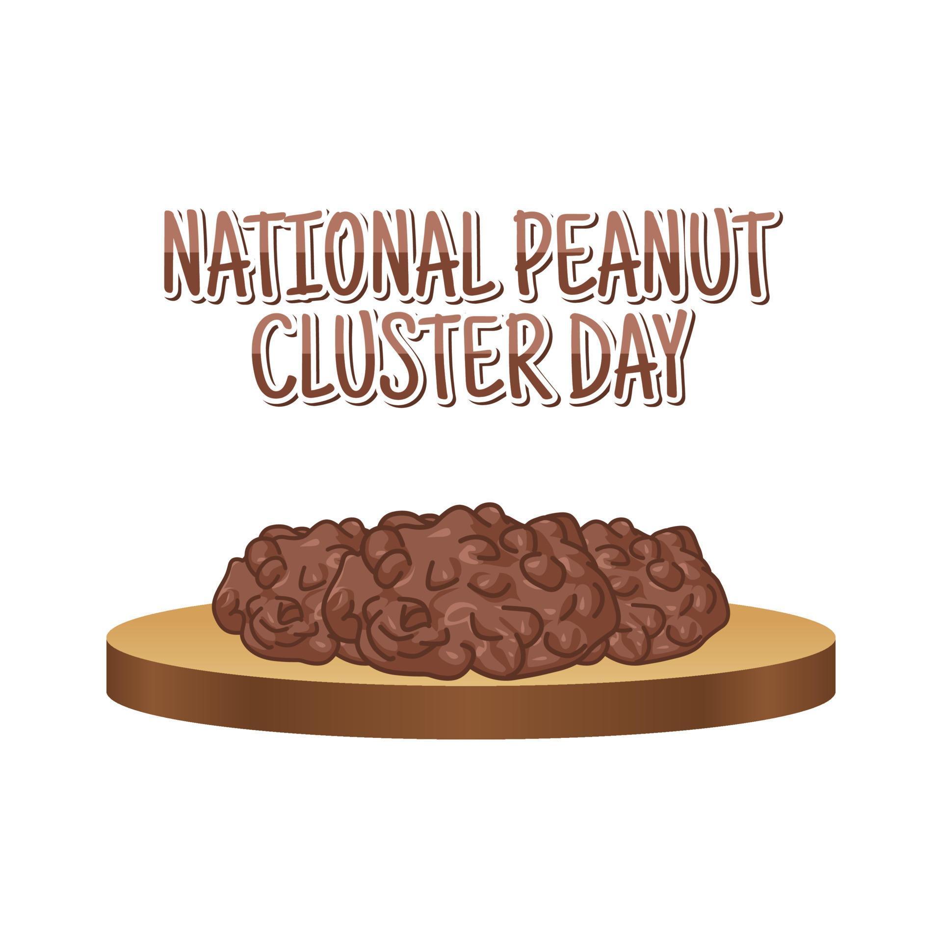 vector graphic of national peanut cluster day good for national peanut
