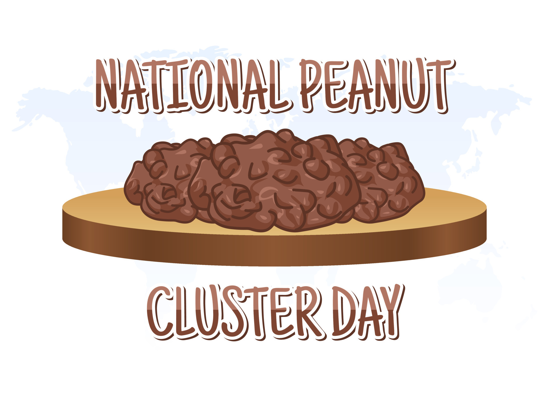 vector graphic of national peanut cluster day good for national peanut