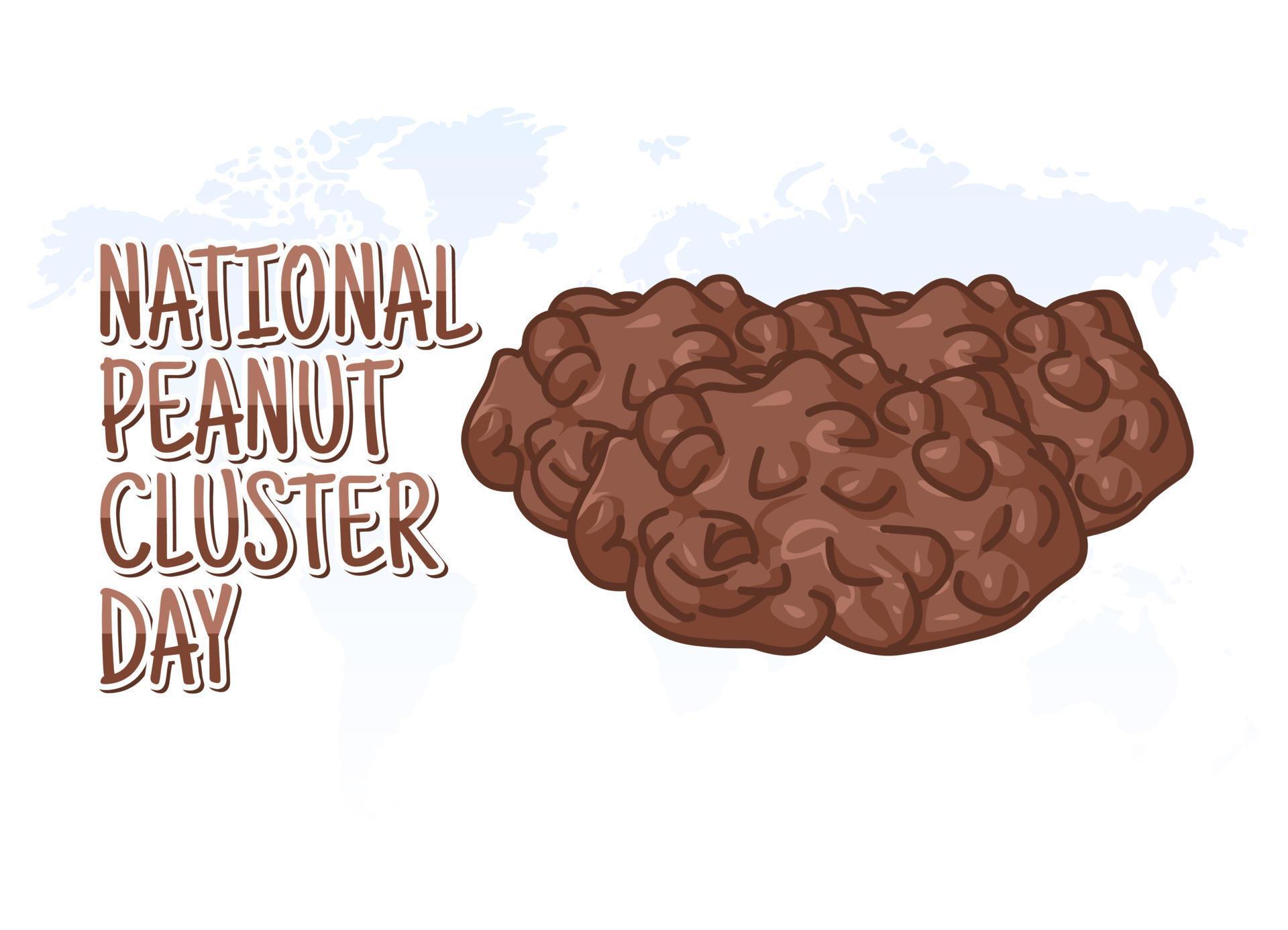 vector graphic of national peanut cluster day good for national peanut