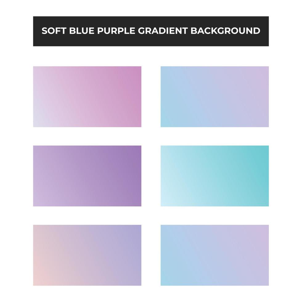 Set of blue purple gradient background. vector