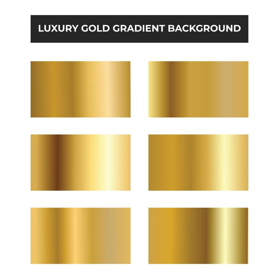 Collection of luxury gold gradient background. vector