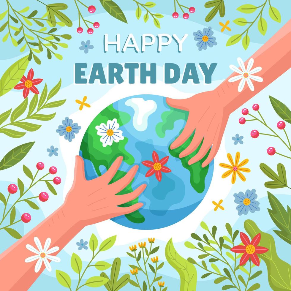 Celebration of Happy Earth Day vector