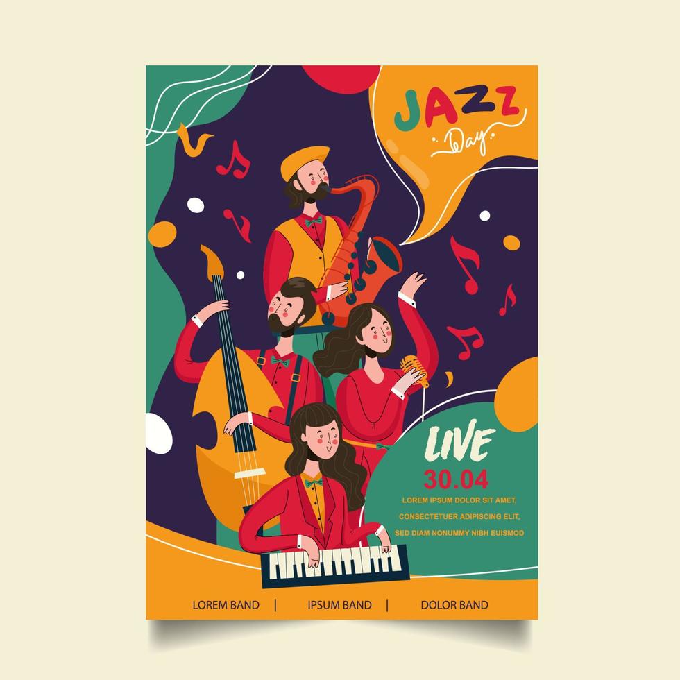 Jazz Music Festival Template vector