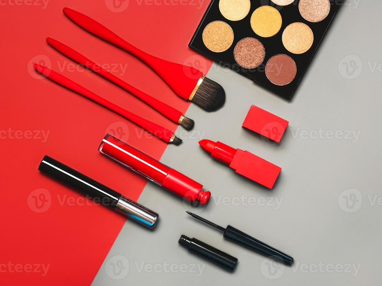 Different makeup female cosmetics and accessories.Make Up Beauty