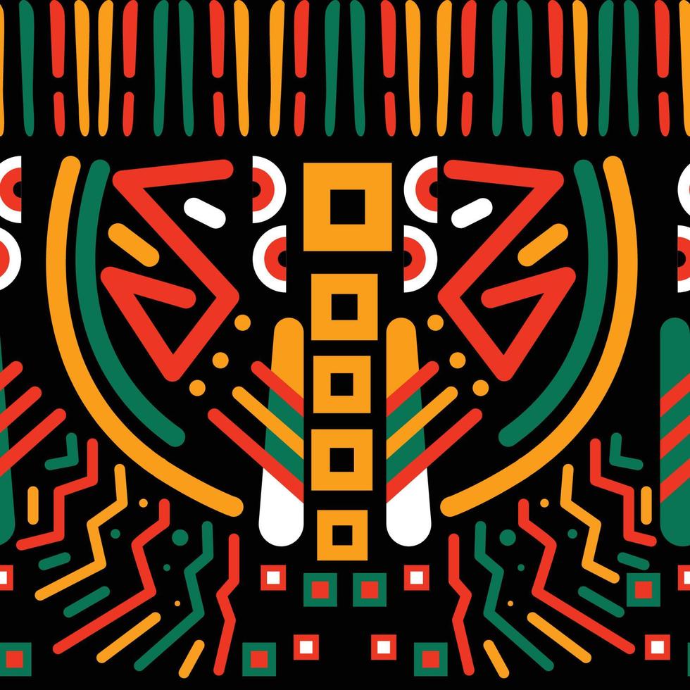 Pan Africa Seamless Pattern Concept vector