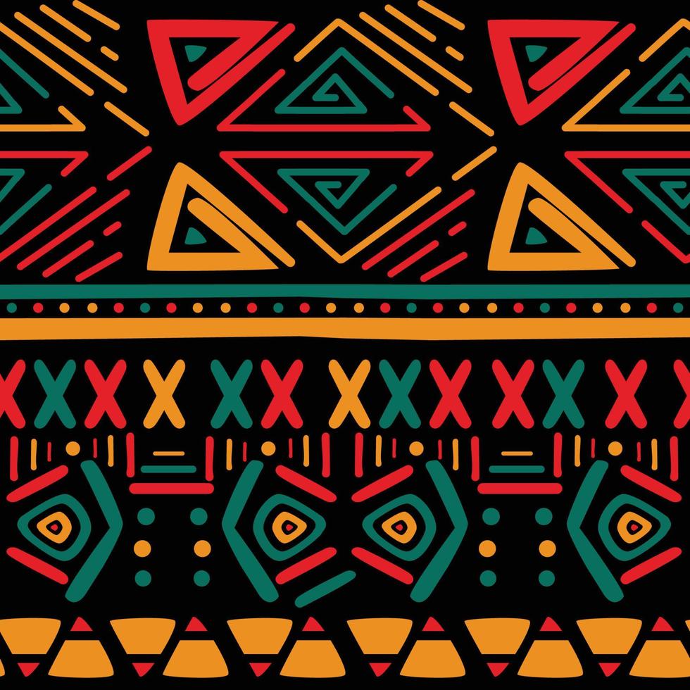 patrón de color transparente africano vector