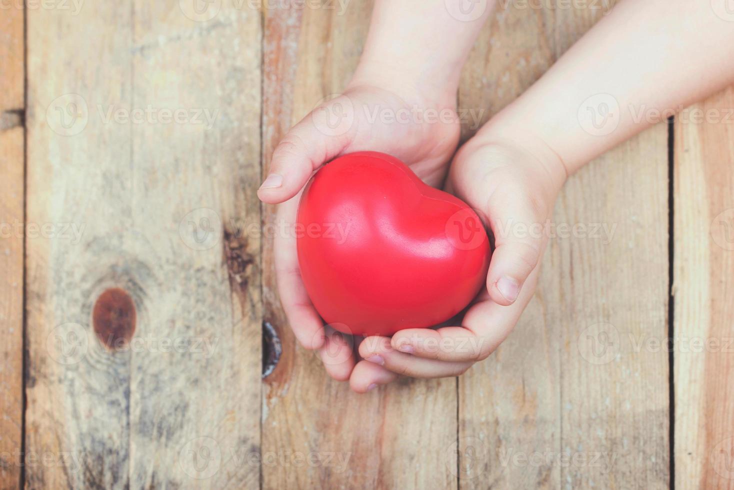 Heart in a child's hands photo