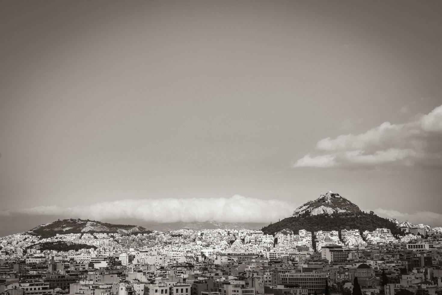 Likavittou Lykabettus and Holy Church of Saint Isidore Athens Greece. photo