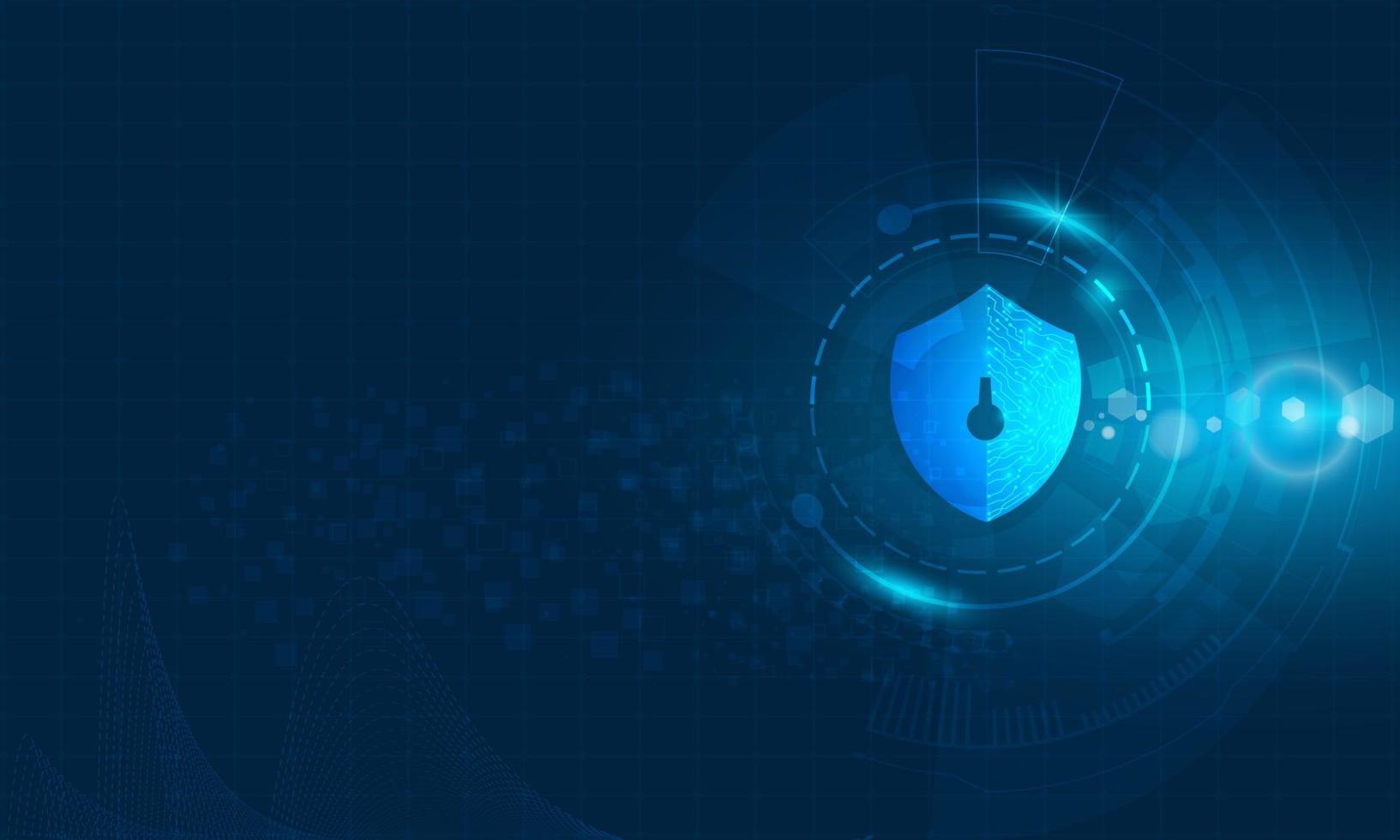 protección de datos personales de seguridad cibernética con vector de candado.concepto de fondo futurista de alta tecnología abstracto.