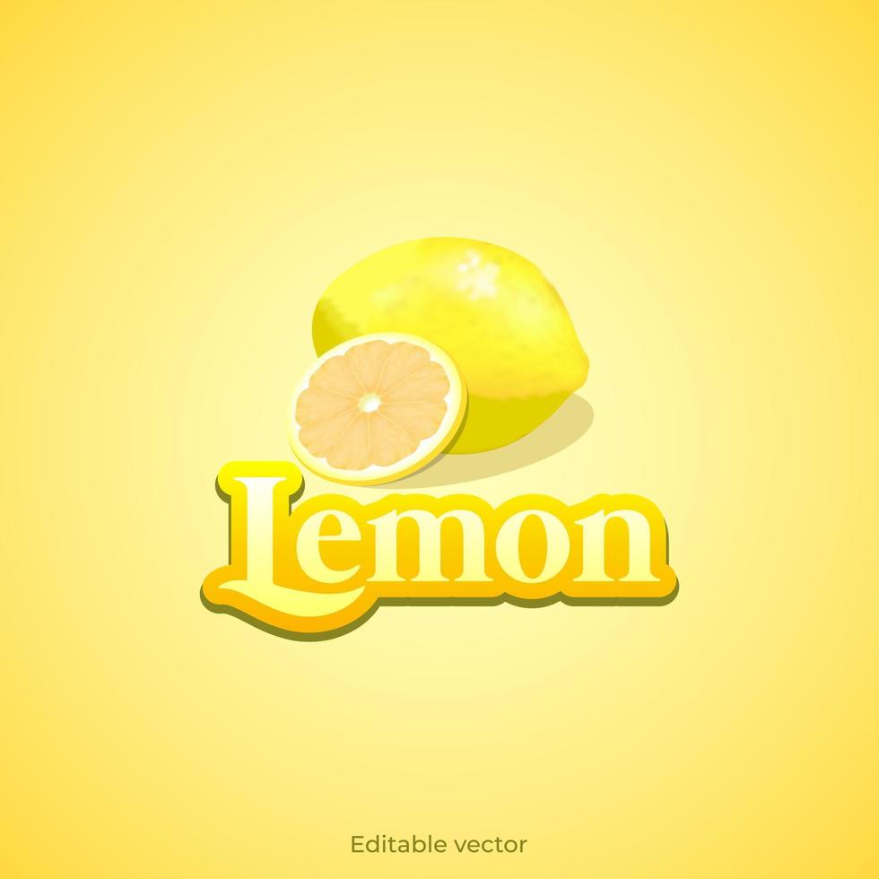 realistic 3d lemon slice icon vector