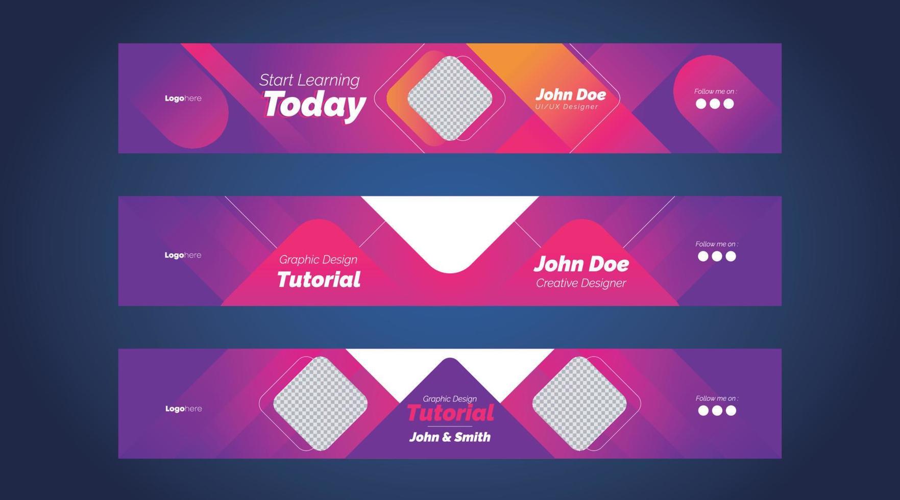 Youtube Header Vector Art, Icons, and Graphics for Free Download